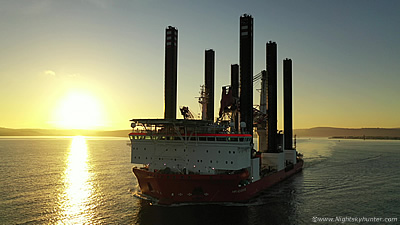 MPI Adventure Wind Turbine Installation Vessel Leaves Port of Larne - December 16th 2021